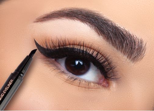 Lash Densifying Liquid Eyeliner Winged Look